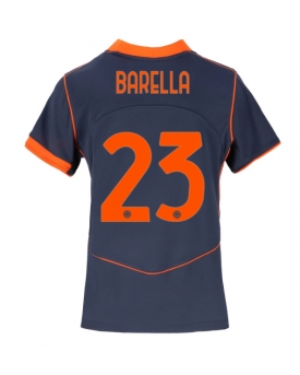 Billige Fotballdrakt Inter Milan Nicolo Barella #23 Replika Tredjedrakt Dame 2025-26 Kortermet Billige Fotballdrakt Inter Milan Nicolo Barella #23 Replika Tredjedrakt Dame 2025-26 Kortermet